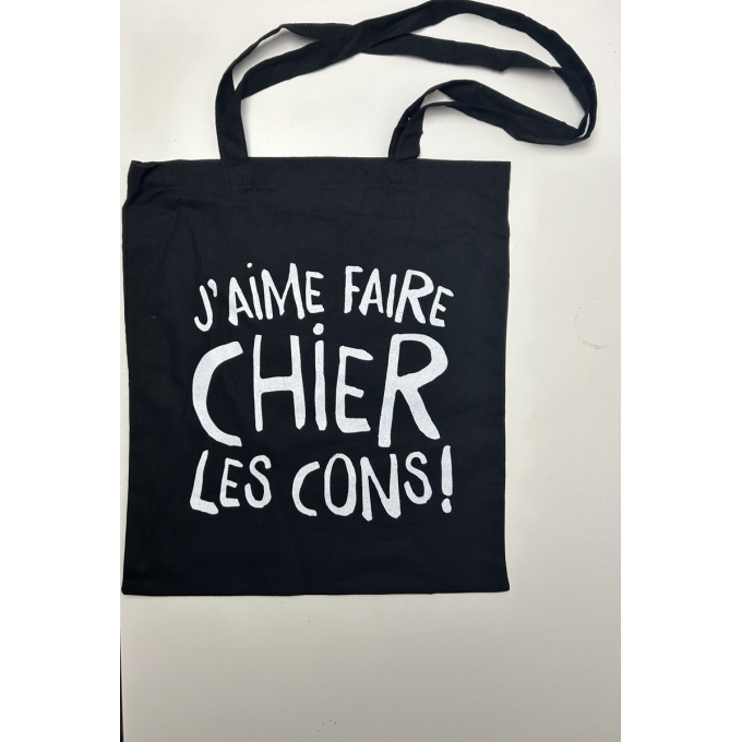 Sac shopping " Ferme la ! Physiquement " coton bio